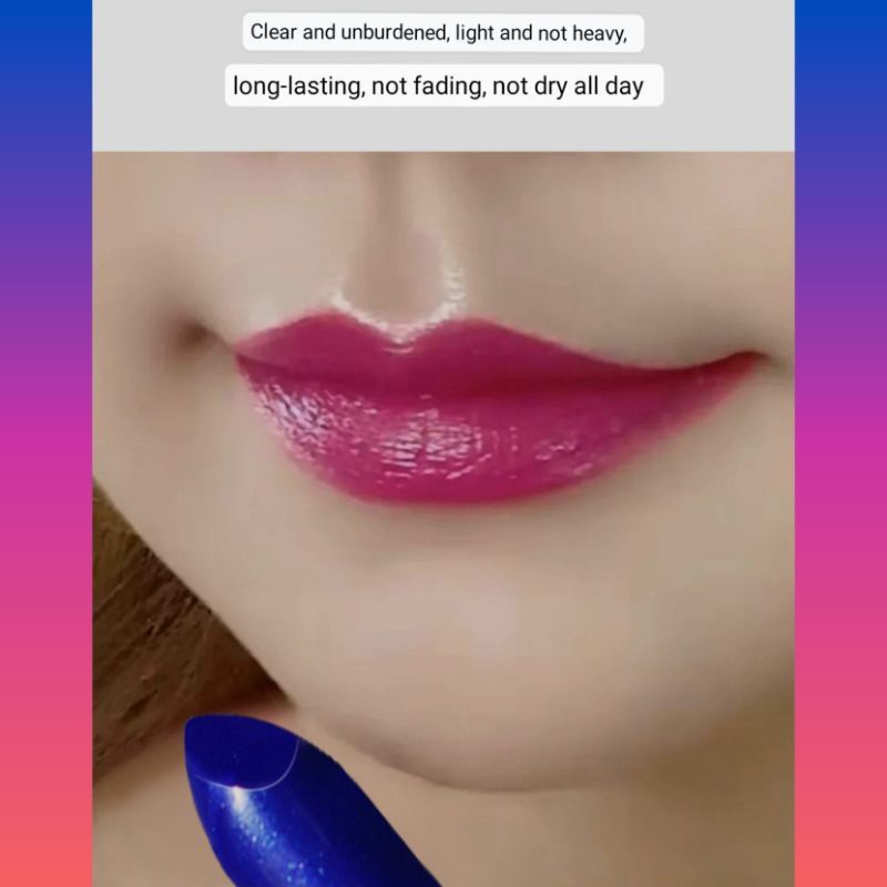 Medan Termurah Viral Longlasting Blue lipstick color changing Lipstik biru brubah warna lessxcoco