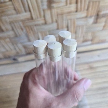Tabung rekasi kaca 25ml tutup sumbat kayu