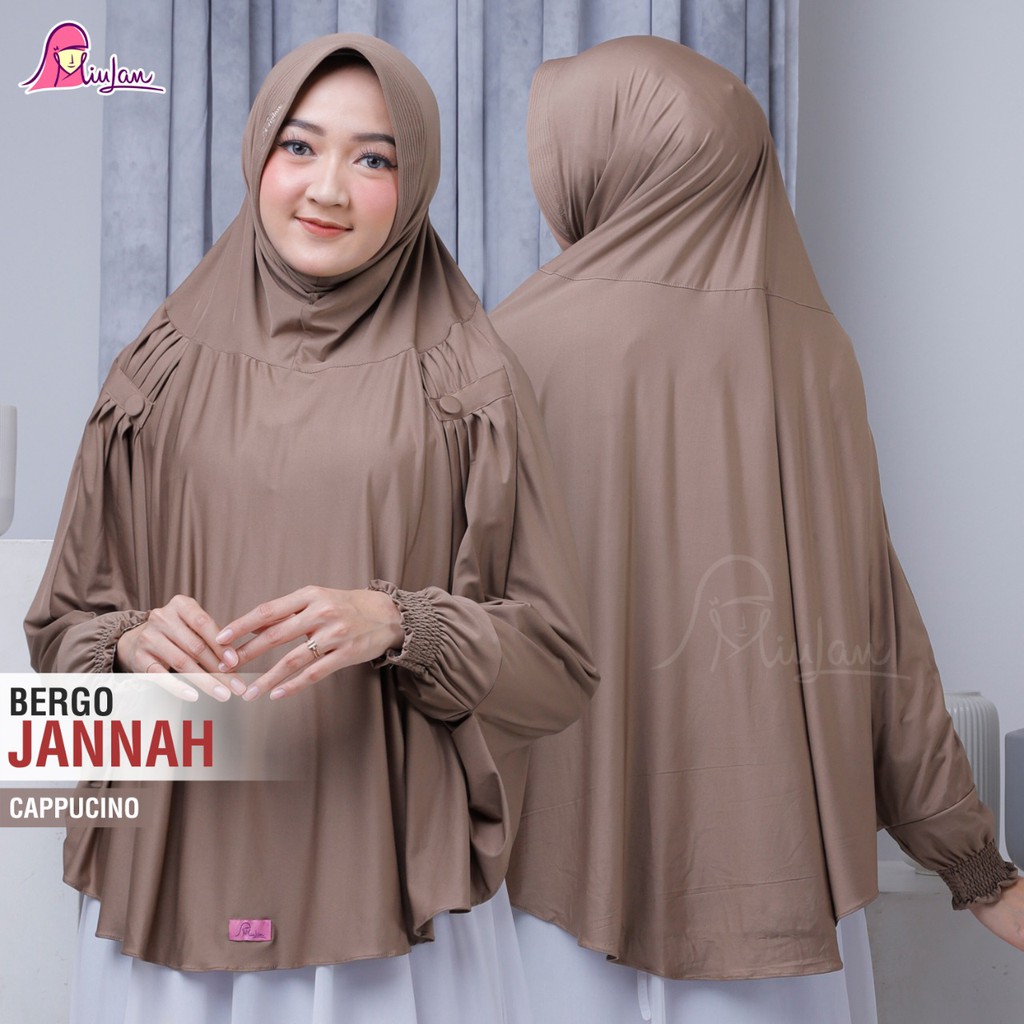 Pusat Jilbab Syari Jannah Bergo Jilbab Miulan Lengan Panjang Hijab Syari Instan Jumbo Kerudung Baju 