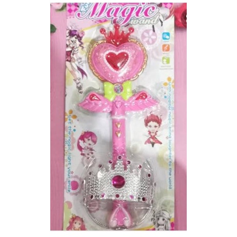 Mainan anak funny magic wand/mainan tongkat peri love dengan lampu/music/aksesoris.