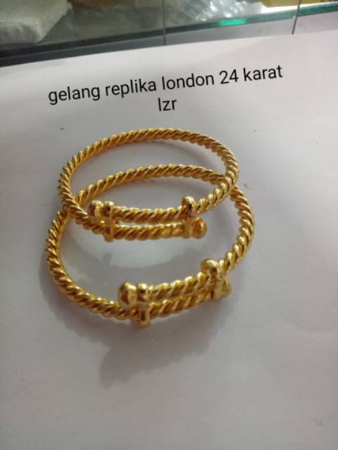 Gelang lilit replika mas 24 k,persis seperti mas asli,kilat,mewah ,awet,bisa disepuh