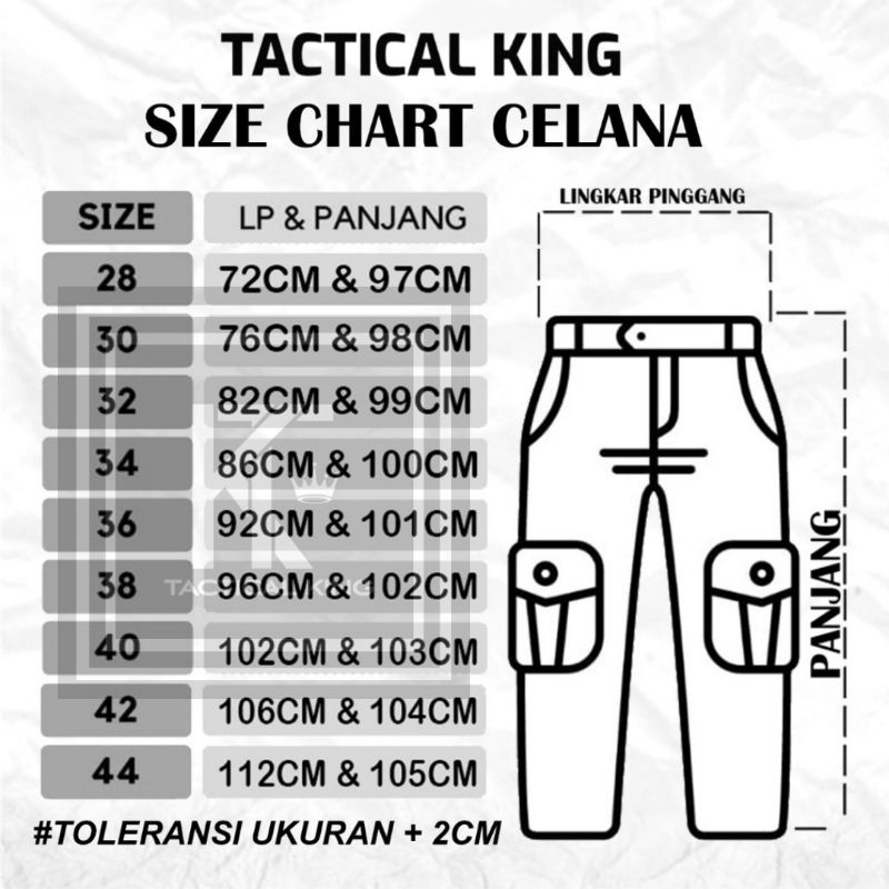 TACTICAL KING - COD Celana Tactical BLAKHAWK Cargo Panjang Pria Dewasa Terbaru