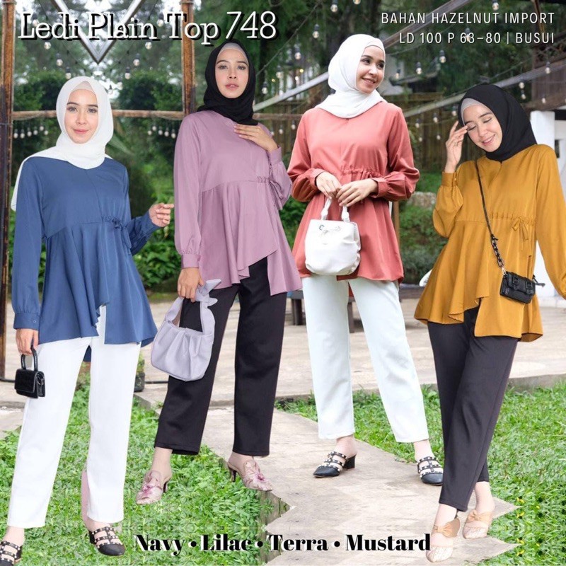 [REAL PICTURE] LEDI PLAIN TOP HAZELNUT IMPORT TANAH ABANG PGMTA METRO GROSIR SUPPLIER KONVEKSI JUAL 