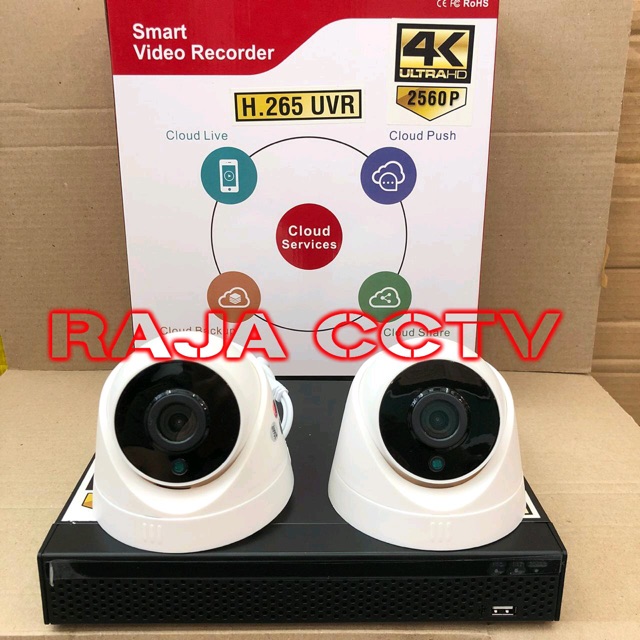 PAKET 8 CH Excellent 2 Camera 2560H Lens 8mp UHD 2560H