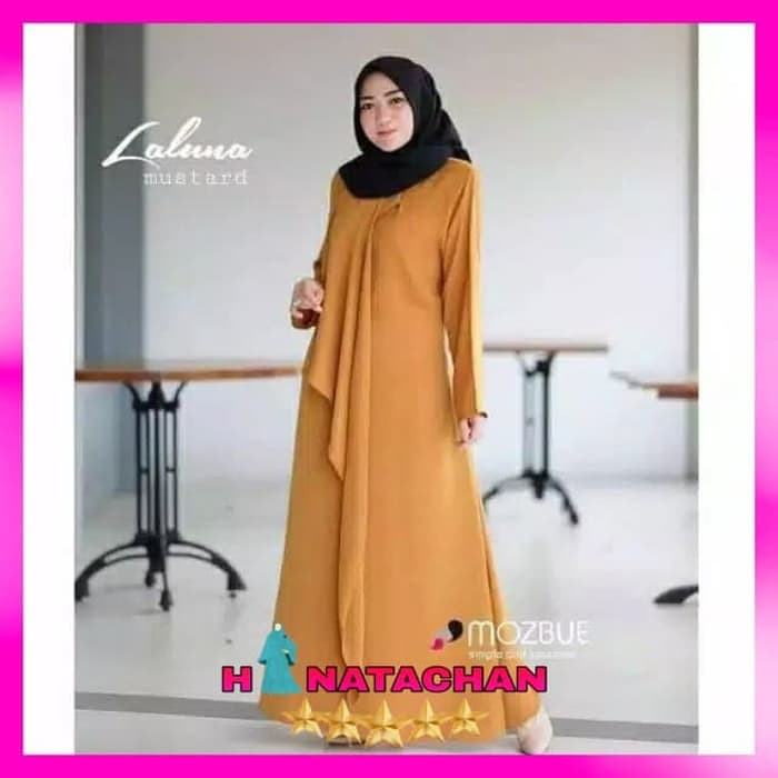 Baju Gamis Syari Terbaru / Laluna Maxi Dress / Pakaian Wanita Kekinian