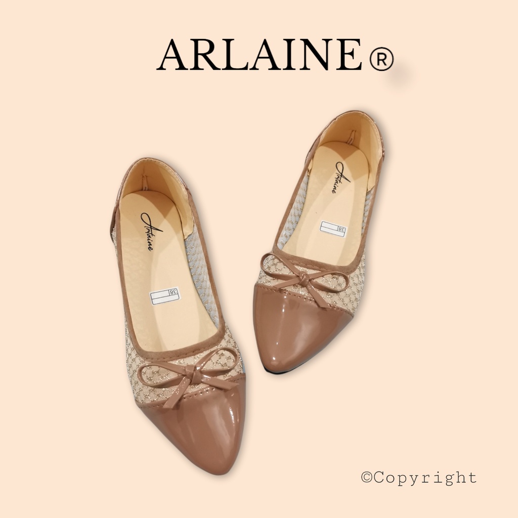 Arlaine Aneska sepatu flat shoes wanita / sepatu brukat / sepatu flat / flatshoes pita