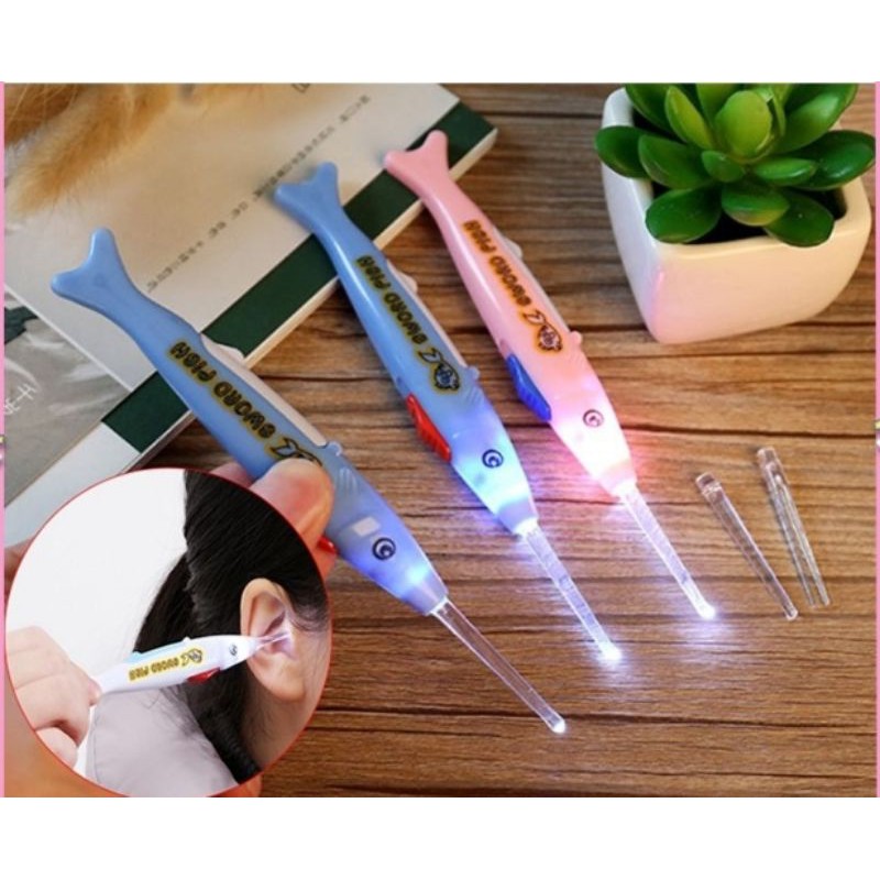 Pembersih Telinga Earpick Korek Kuping LED Lampu