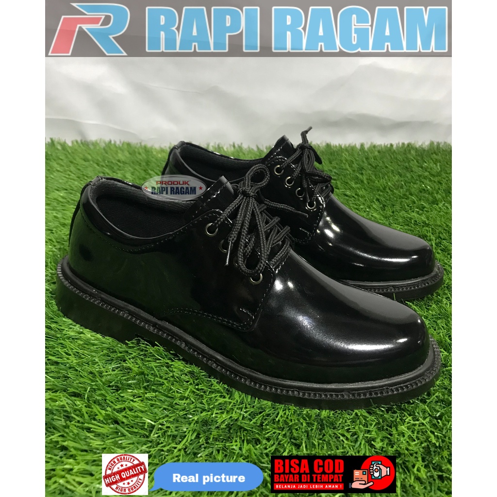 Sepatu pdh tali kilap | sepatu dinas pdh tali security,tni,polri