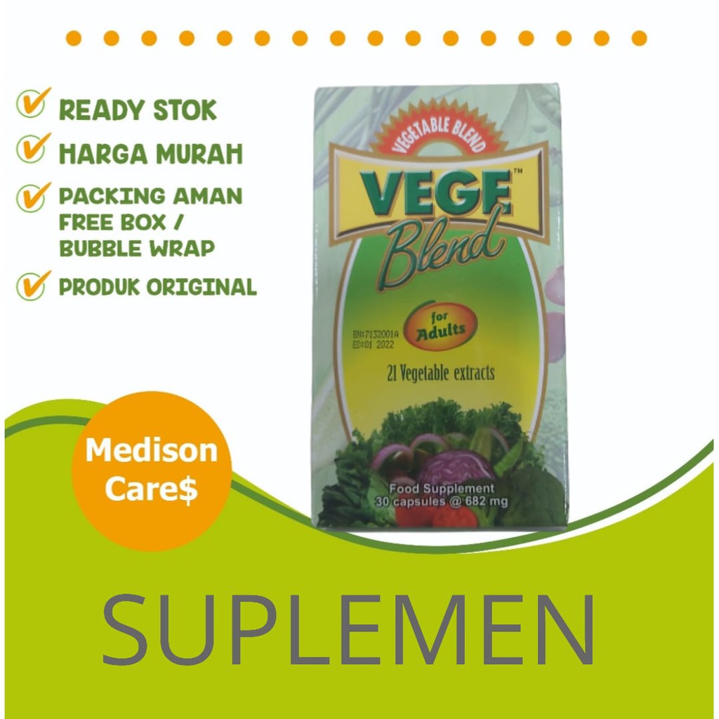 vege blend vegeblend  for adults | botol isi 30 capsule