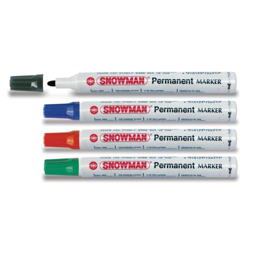 

spidol permanen snowman/ spidol permanen papan tulis/ spidol permanen murah/ spidol permanen warna hitam, biru, merah, hijau