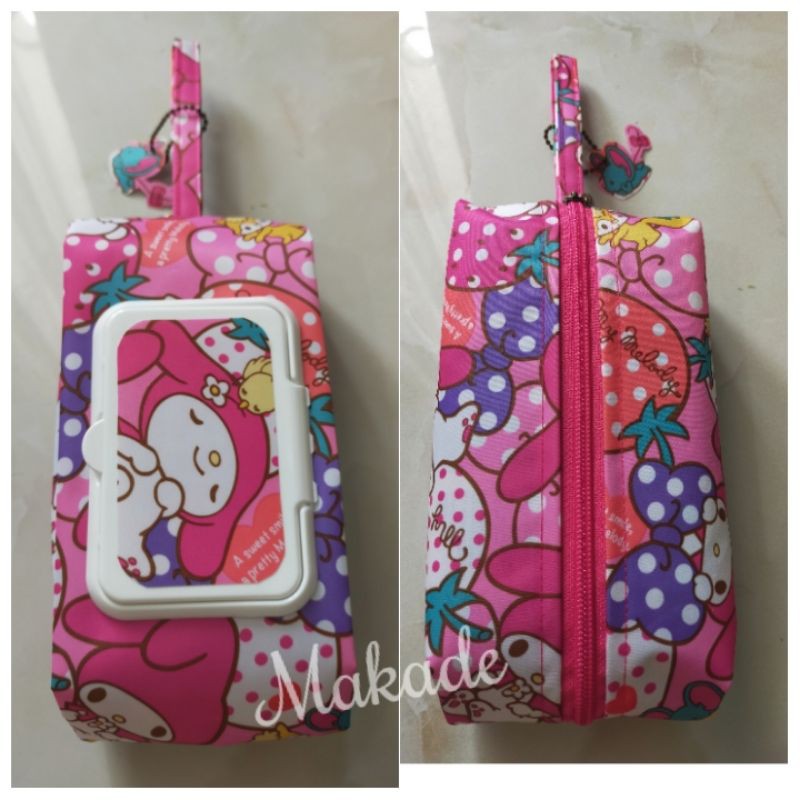 Tempat Tissu 2 in 1 cover Tisu Basah dan Kering / Tisu Travel / Pouch tissue