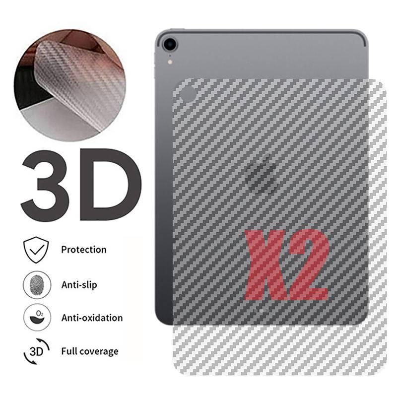 3D Back Carbon Fiber Screen Protector For Apple iPad Pro 12.9 11 2021 2020 2018 Full Cover Protective Film iPad Air 4 3 2 1 iPad 9 8 7 6 5 iPad 10.2 Mini 6 5 4 3 2 1 8.4 7.9