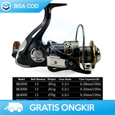 REEL SPINNING POWER HANDLE 13 - BALL BEARING GOLD SHARKING BK4000 ORI