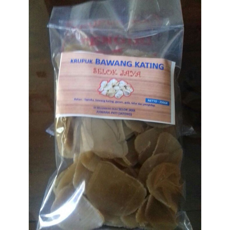 

Kerupuk Bawang Kating khas Pati 250 gram