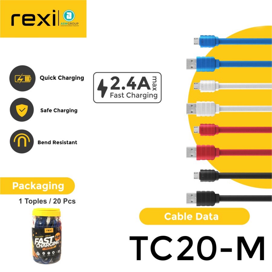 KABEL MICRO REXI FAST CHARGING 2.4A TC20-M 1M