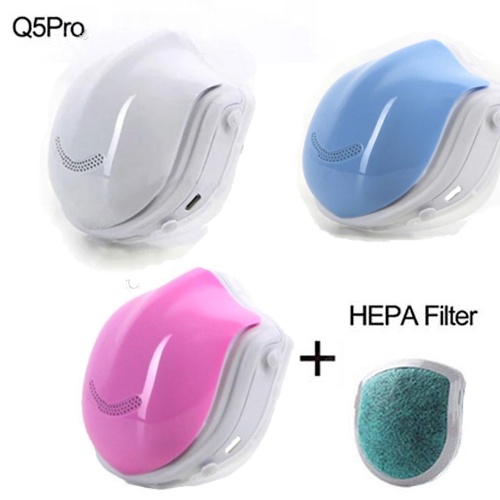 Masker Udara Electric Mask Respirator HEPA Filter USB Rechargeable - Q5 Pro