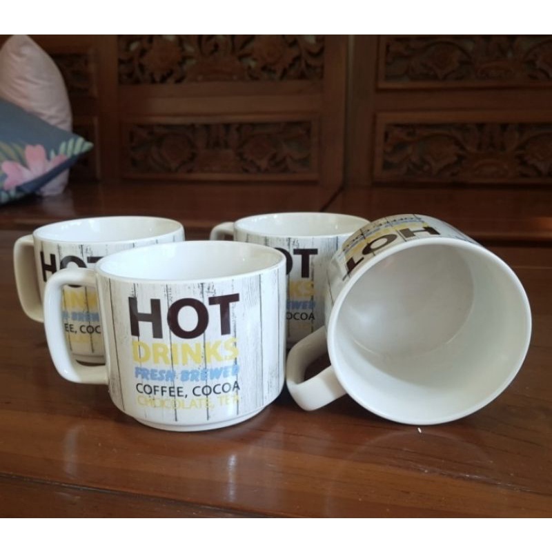 gelas mug keramik tema coffee 250 ml