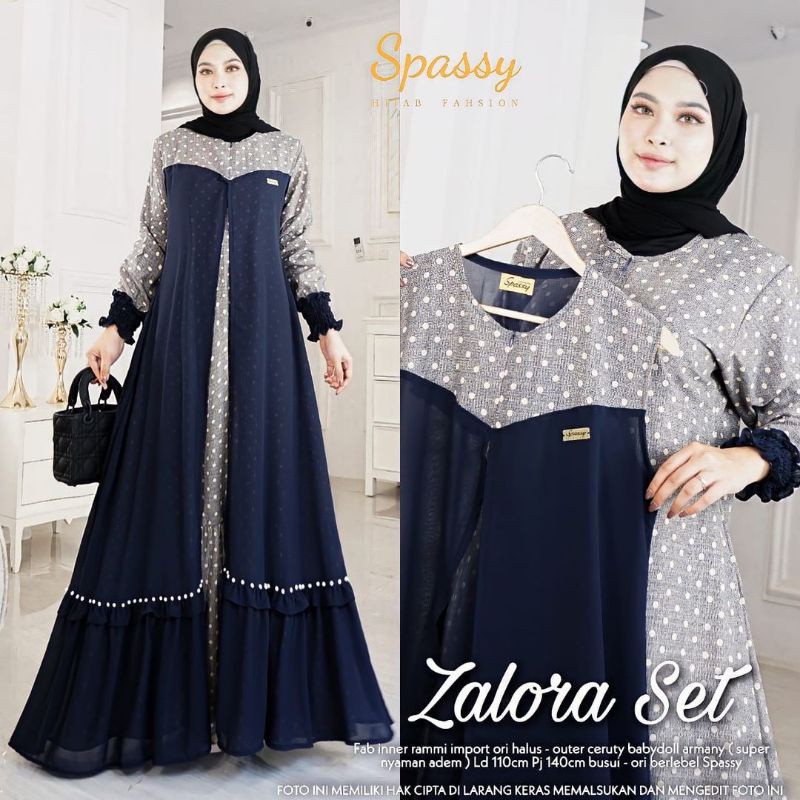 ZALORA SET OUTER SET // Set Outer katun Mic Ceruty // Kombinasi mutiara