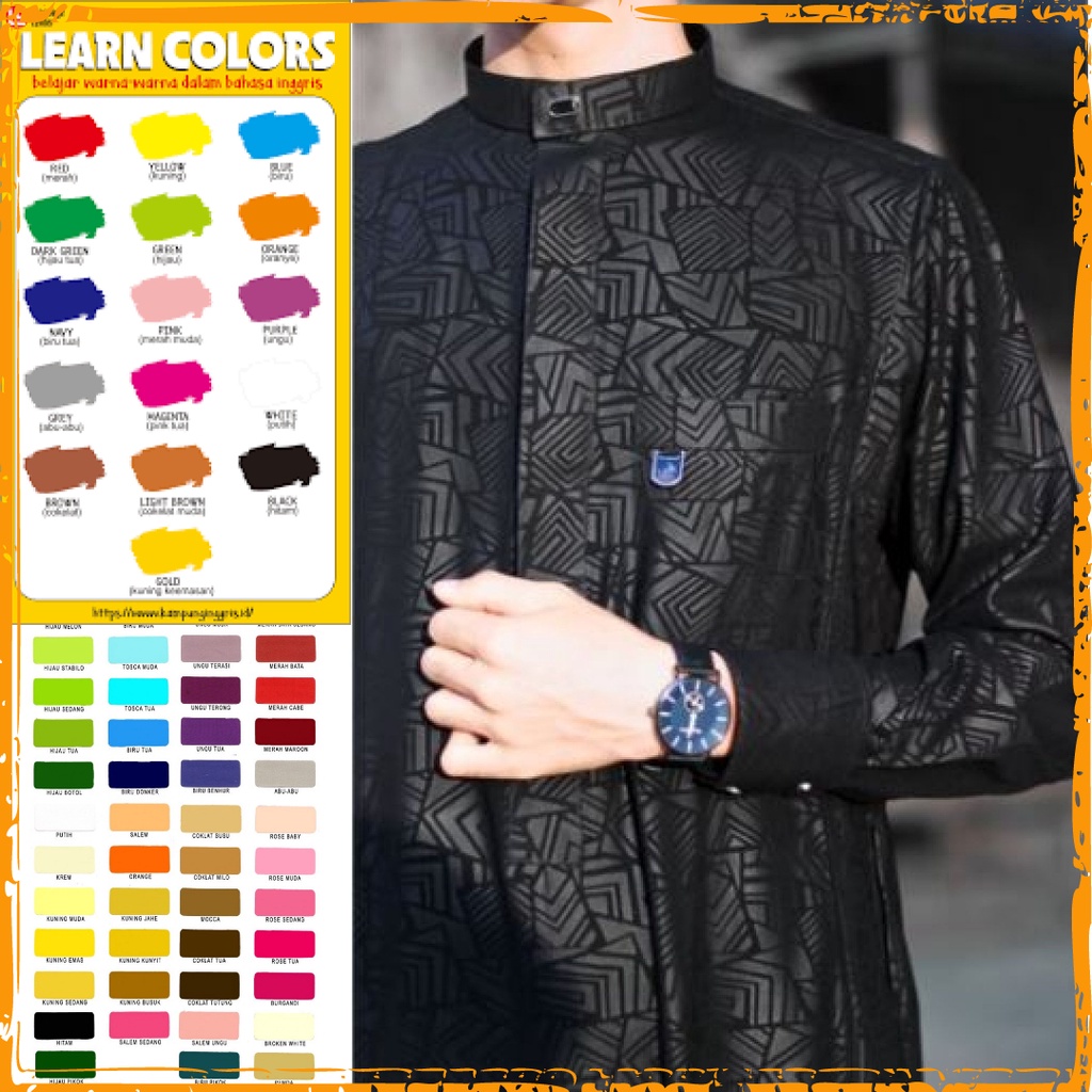 Pakaian Muslim Koko Pria Gamis Jubah Panjang warna Coklat Khaki Brown Choco Cokelat Kakhi kaki Coco 