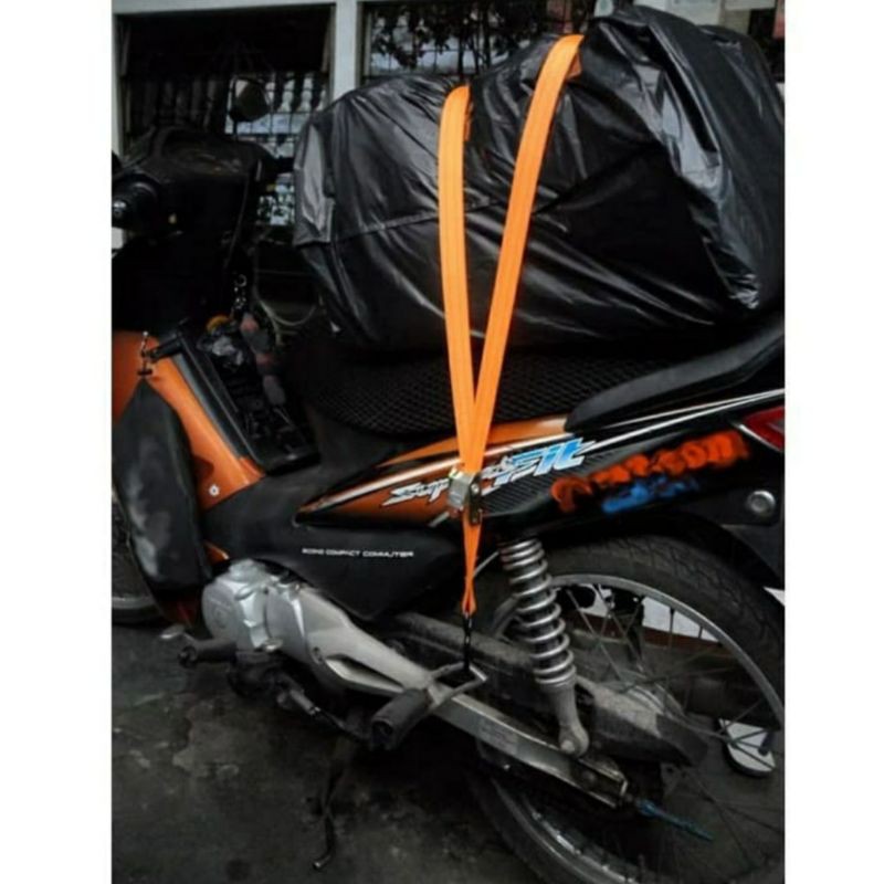 Tali Pengikat Barang 1 4M Cargo Lashing Belt Racthet Tie Down Set