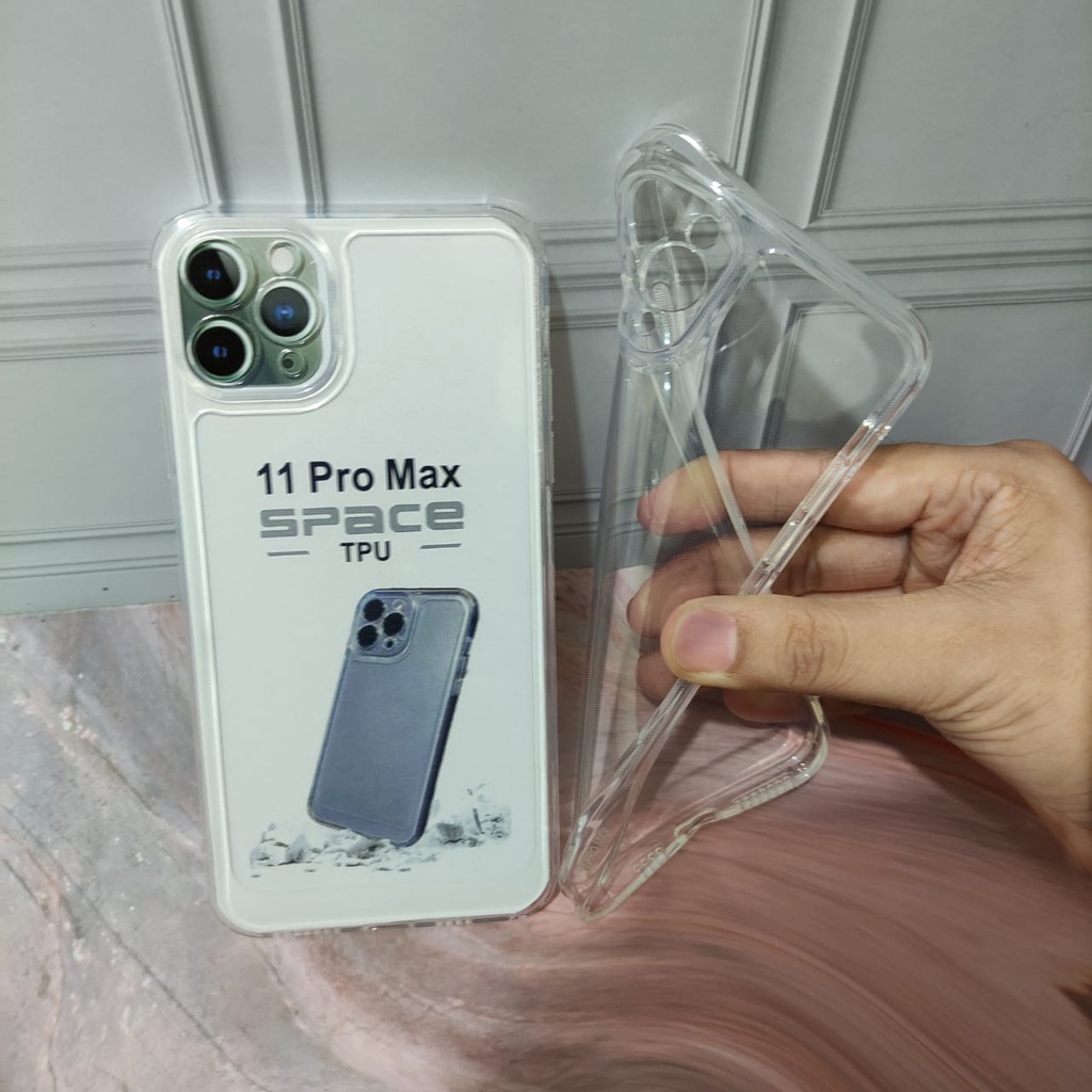 SoftCase Case For Ip 11 11 Pro 11 Pro Max Case Bening Clear Grey SPACE TPU Jelly White_Cell