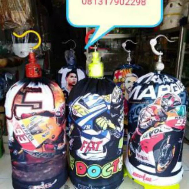 kerodong Lovebird printing gambar bahan tebal