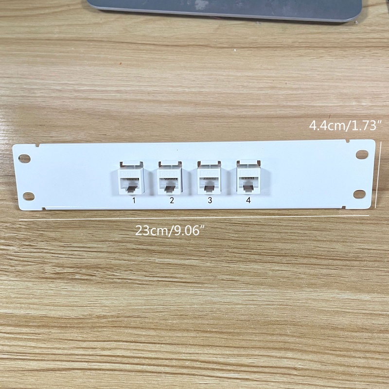 Vivi 4port Straight-throu CAT6 Patch Panel RJ45 Adaptor Kabel Keystone Jack