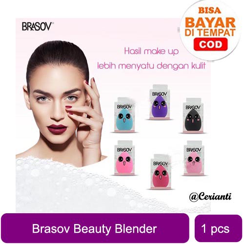 BRASOV Spons Make Up Model Egg Cut Contouring Blending Sponge Foundation Spon