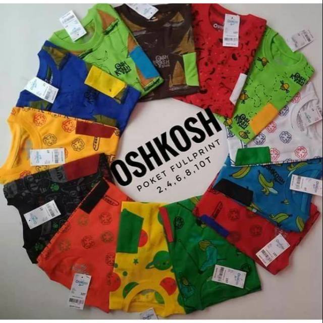 Kaos oshkosh full print/oshkosh anak