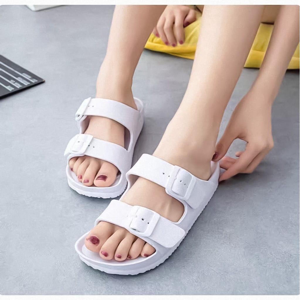 Sendal Cewek Polos Sandal Wanita Selop Slip On Terbaru Sandal Slide Wanita Strap 2