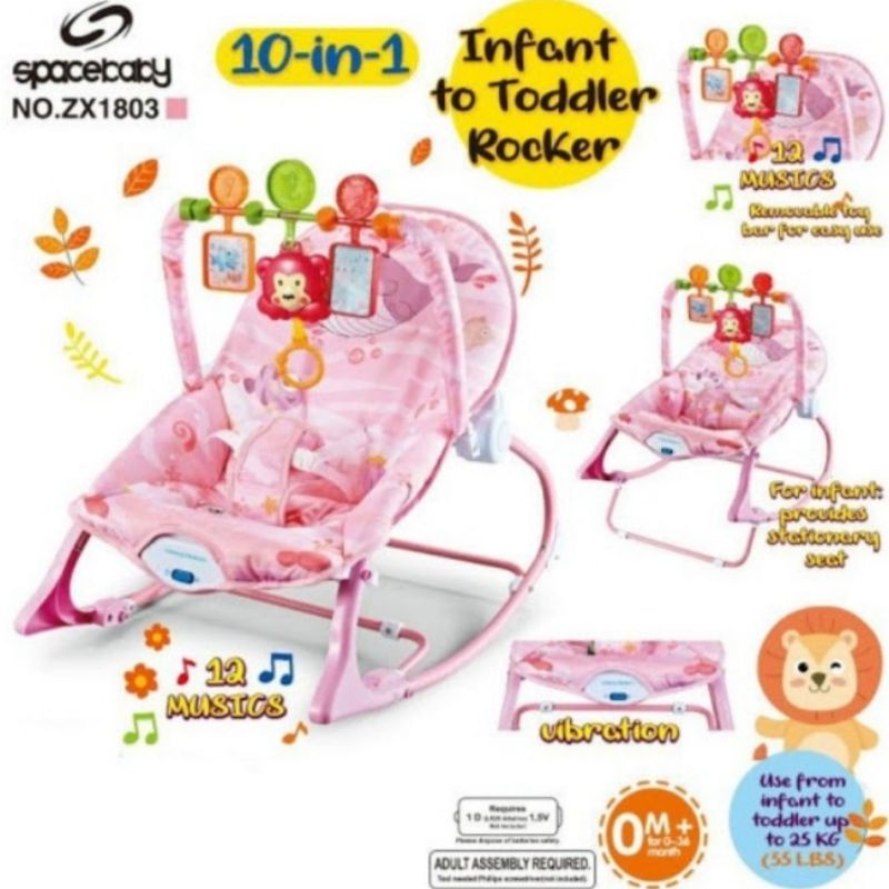 BOUNCER KURSI GOYANG AYUN SPACEBABY ZX1803