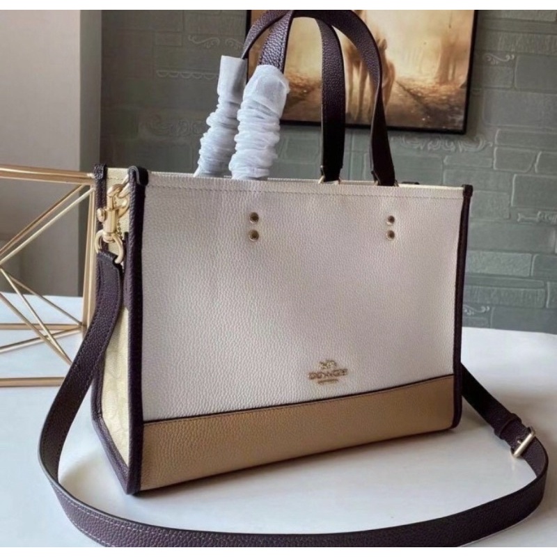 Coach Dempsey Carryall In Colorblock Signature Canvas (C2182)