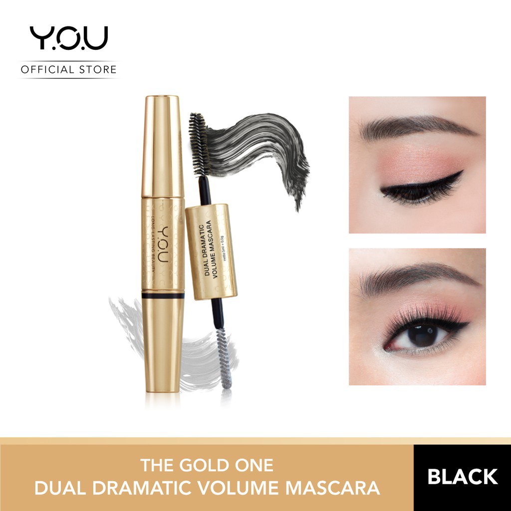 YOU The Gold One Dual Dramatic Volume Mascara [Long Lasting/ Intense Eyelash Extension]