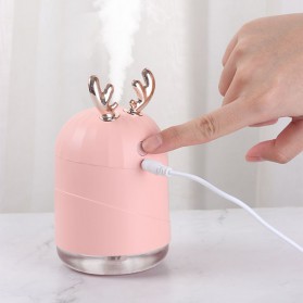 Berlato Humidifier Pelembab Udara Aromatherapy Cute Deer Design 220ml - K-H160 - Pink