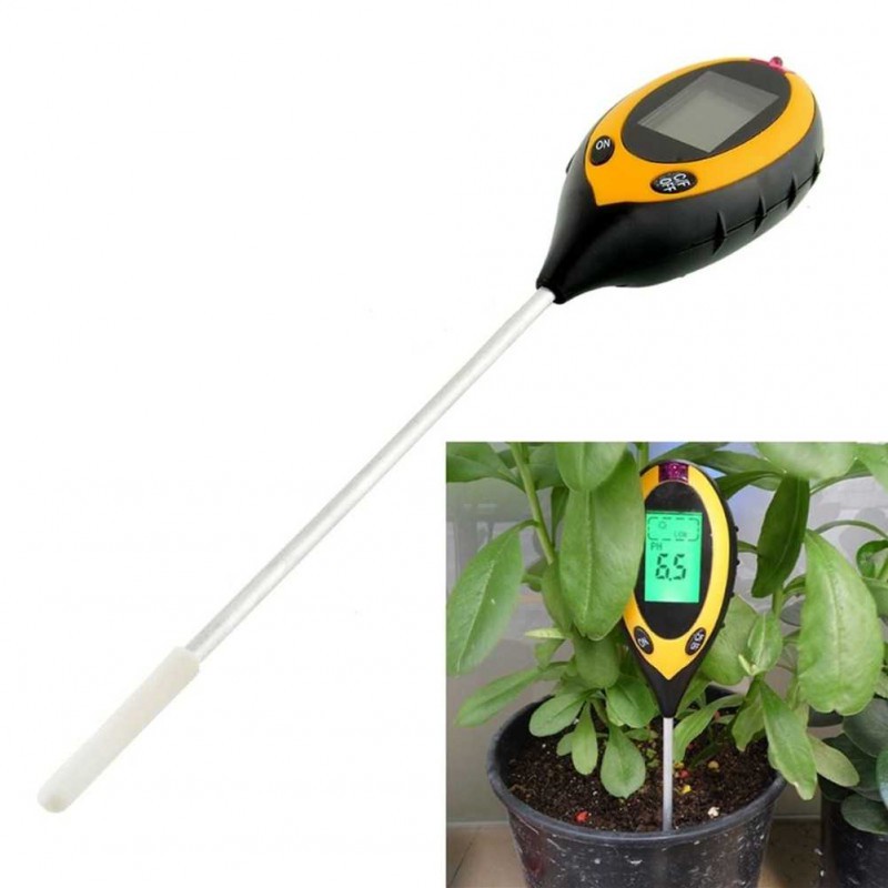 Pengukur PH Temperature Kelembaban Tanah Soil Meter Moisture Sunlight