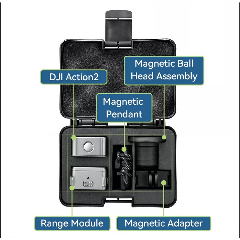 Telesin Foam Groove Hard Protective Camera Case for DJI Osmo Action 2