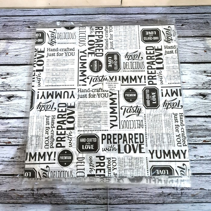 

D74Any Kertas Burger /Nasi .Laminasi.(30 X 30Cm).Anti Lengket - Kuning D5Smuc