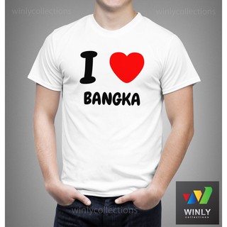  Kaos  Baju  Pria  Cowok Oblong I Love Bangka ukuran  Bayi 