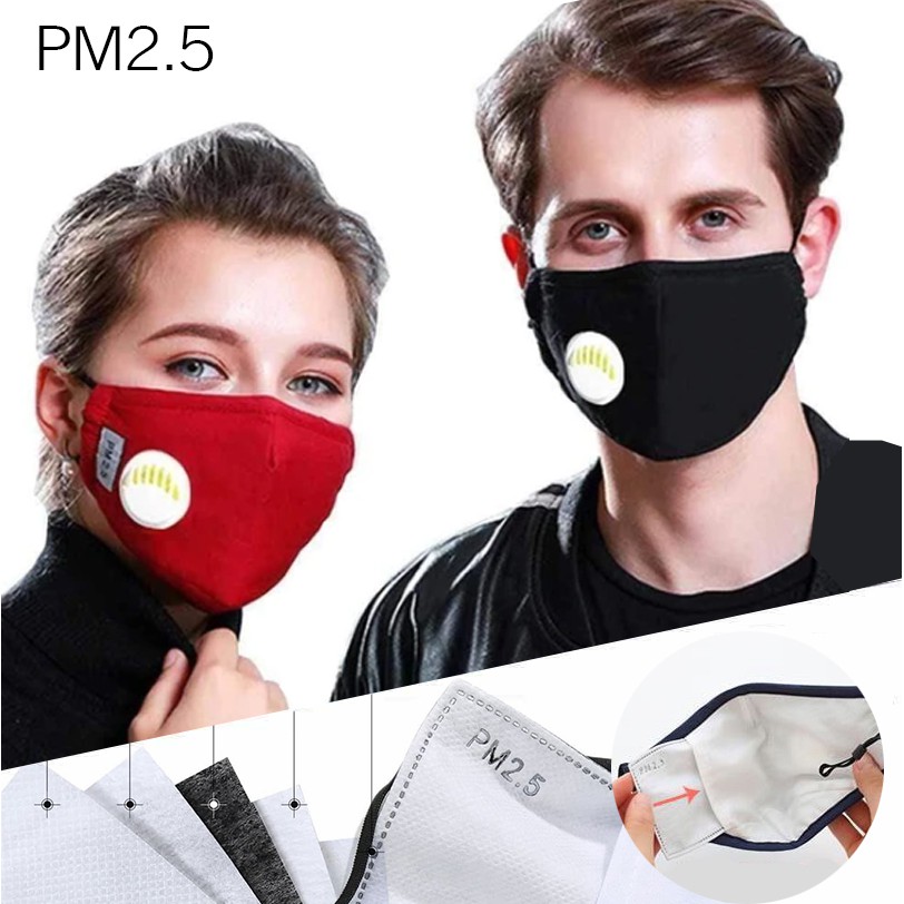 PMD PM2.5 filter bisa ganti respirator n95 activated carbon mask masker wajah anti virus debu pm 2.5