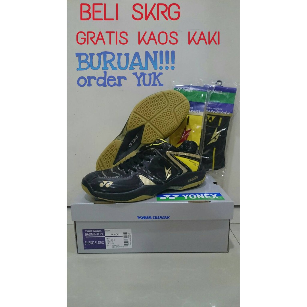 SEPATU OLAHRAGA BADMINTON MERK YONEX SCD LD BLACK HITAM