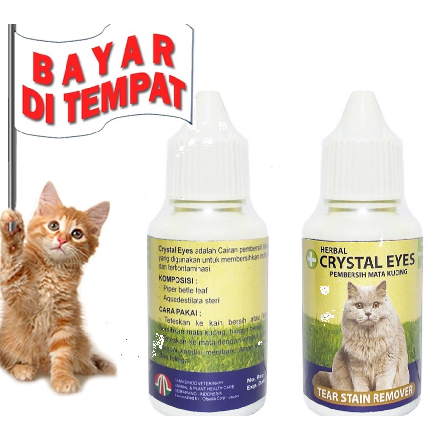 OBAT TETES MATA KUCING HERBAL KITTEN SAKIT MATA BENGKAK MERAH BELEK BERAIR  CRYSTAL EYES