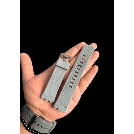 Strap Tali Jam Tangan Karet Rubber Skymax Abu abu 1801G