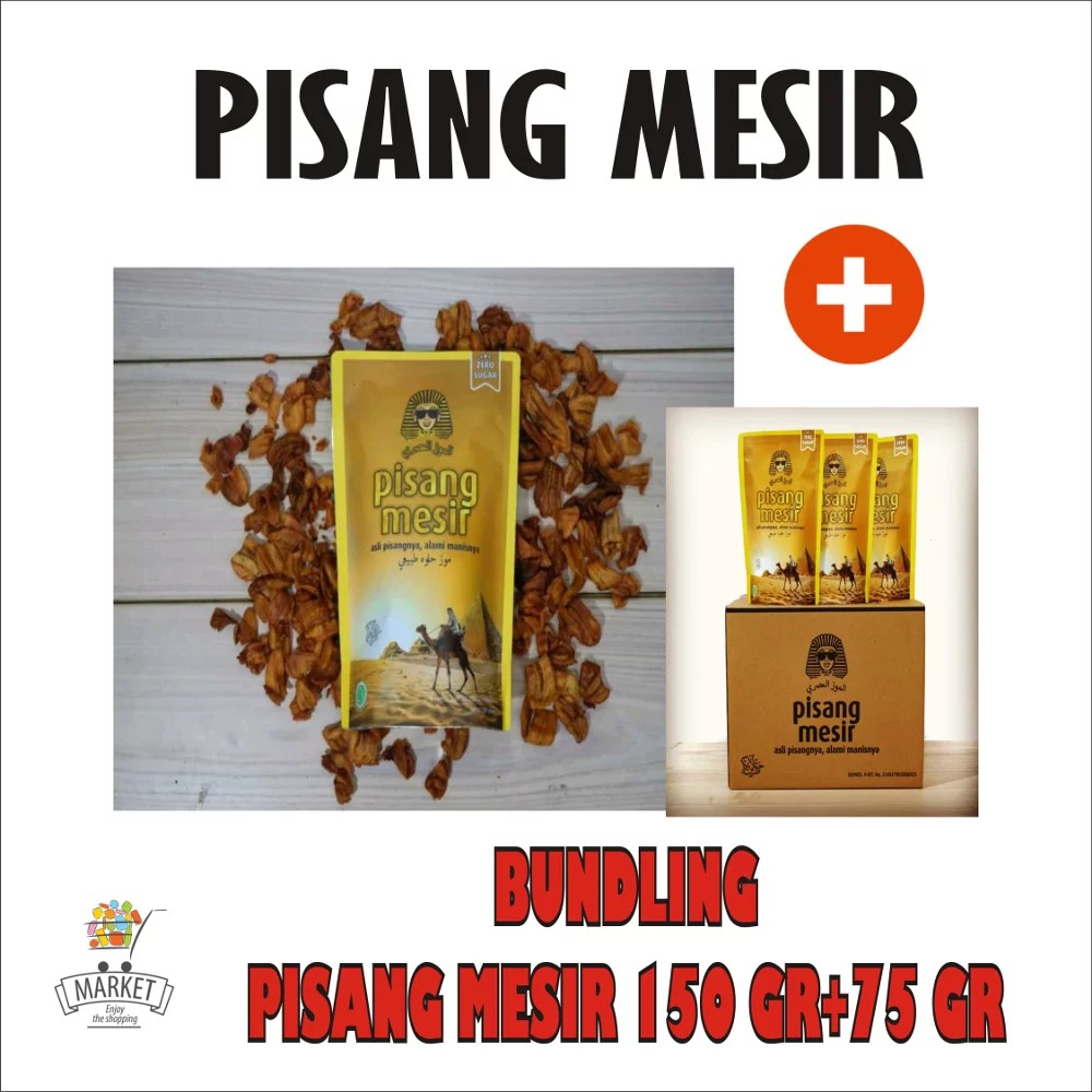 

Bundling Pisang Mesir 150 Gram Plus 75 Gram Snack Bandung