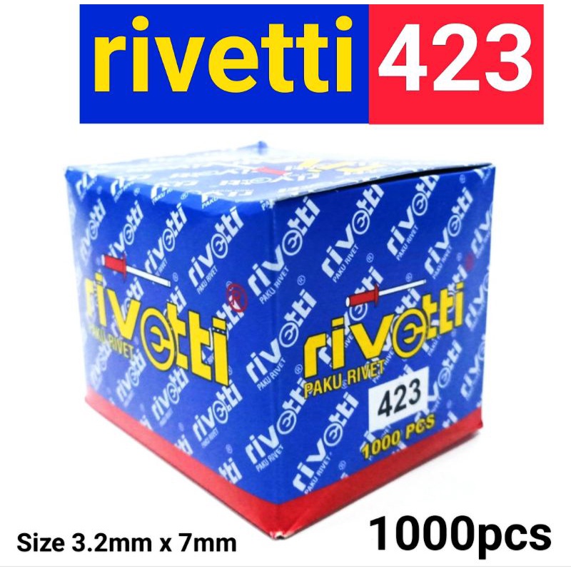 Paku Rivet Rivetti 423 Size 3.2mm x 7mm isi 1000pcs