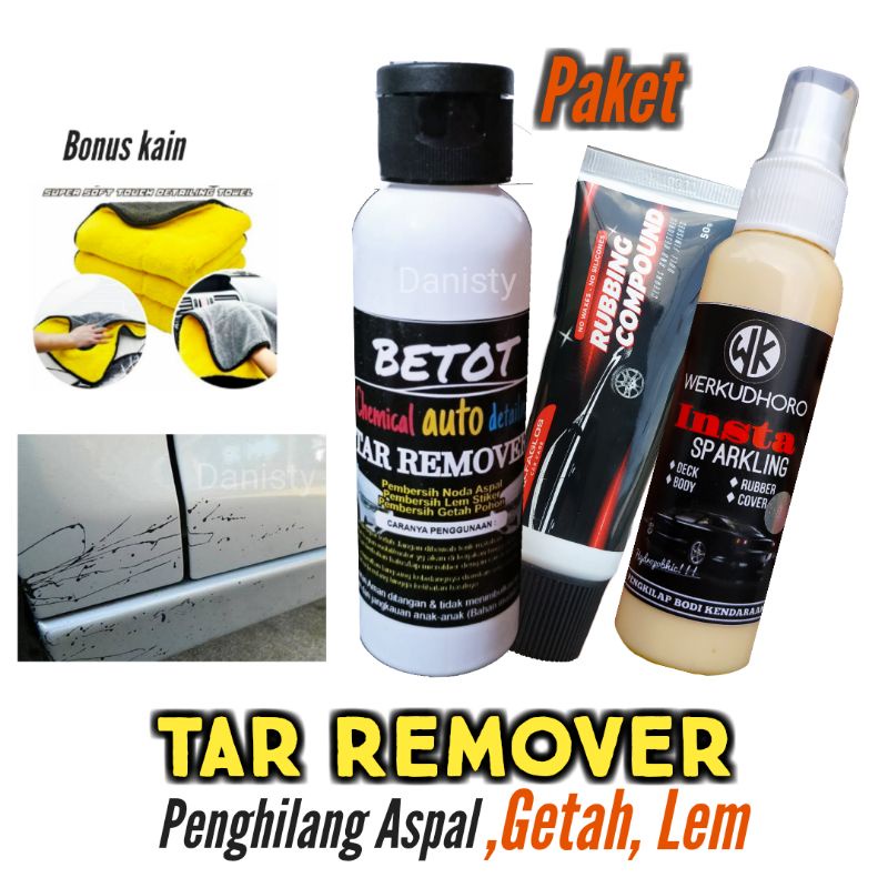 Pembersih aspal body mobil tar remover/betot/noda lem stiker/getah pohon/bodi mobil/xterior