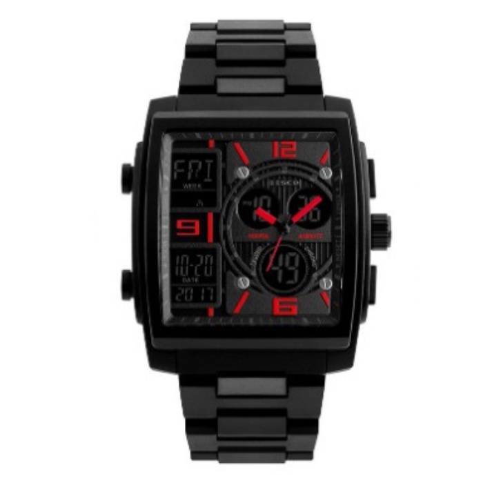 JAM TANGAN PRIA DIGITAL ANALOG SESCO 1274BK ANTI AIR 50M / JAM TANGAN BAGUS / JAM TANGAN TAHAN AIR