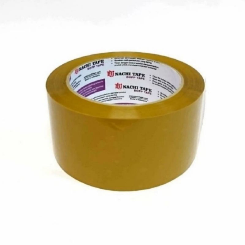 

Lakban / Plakban OPP Nachi Tape 2 inch 100 yard full warna COKLAT