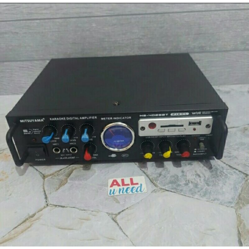 Cod Power Amplifier Mitsuyama MS-4025BT FIXEL//Amplie Bluetooth Karaoke Original