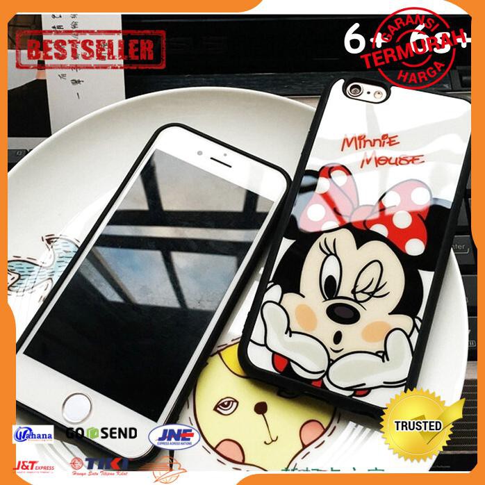 CASE HP IPHONE 6+ 6S+ PLUS SOFT CASE CUTE MINNIE WINK CASING SILIKON