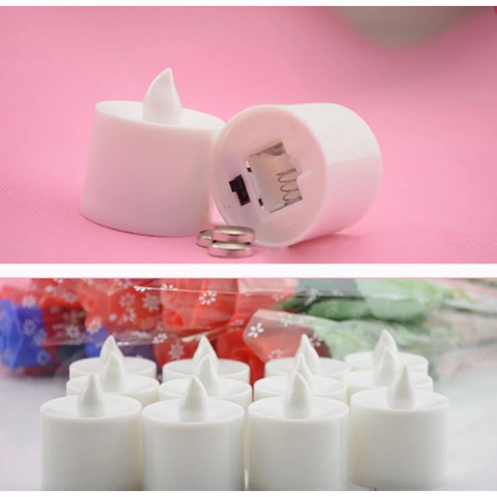 Lampu Lilin Elektrik 7 Warna Colorful Mini LED CANDLE Valentine Natal